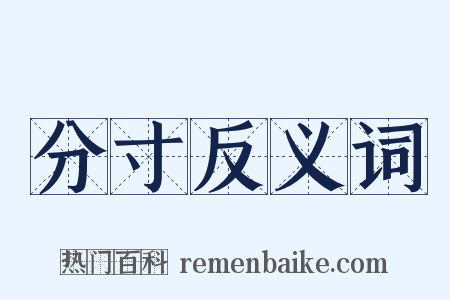 分寸反义词是什么意思的图片